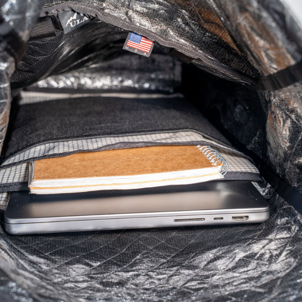 Interior sleeves of the ULA Ultrra Node daypack