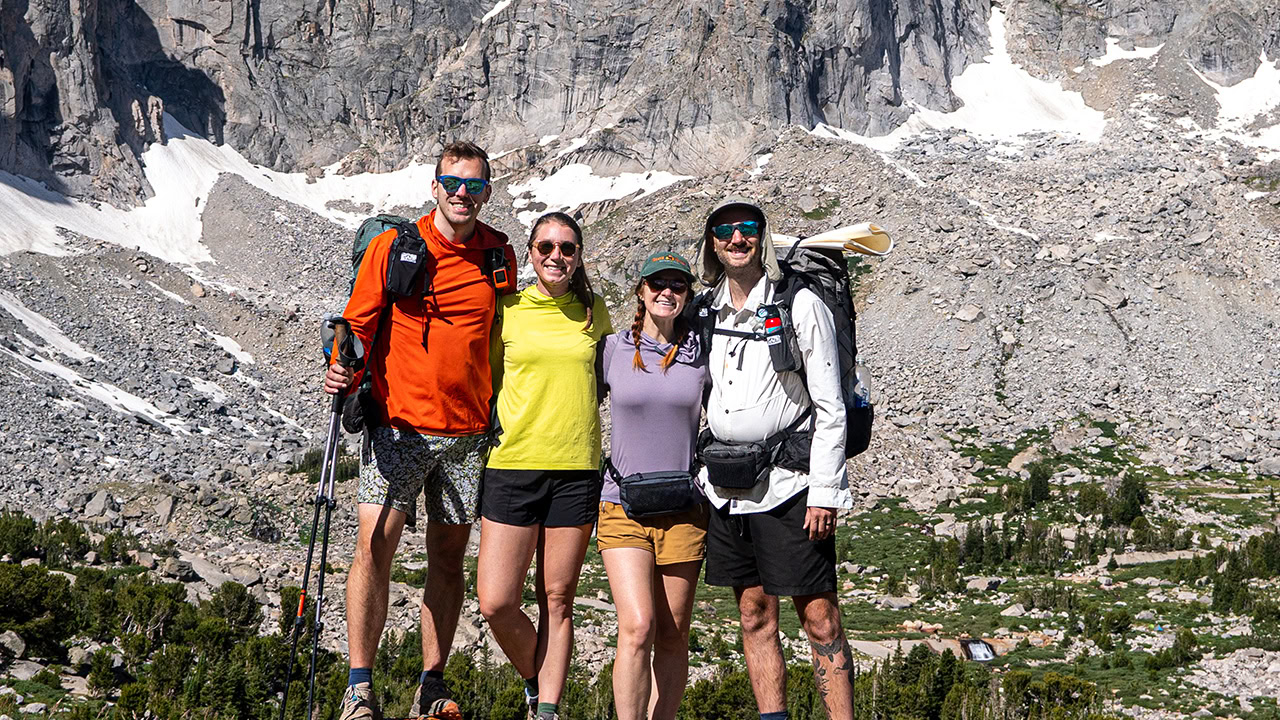 A group of backpackers