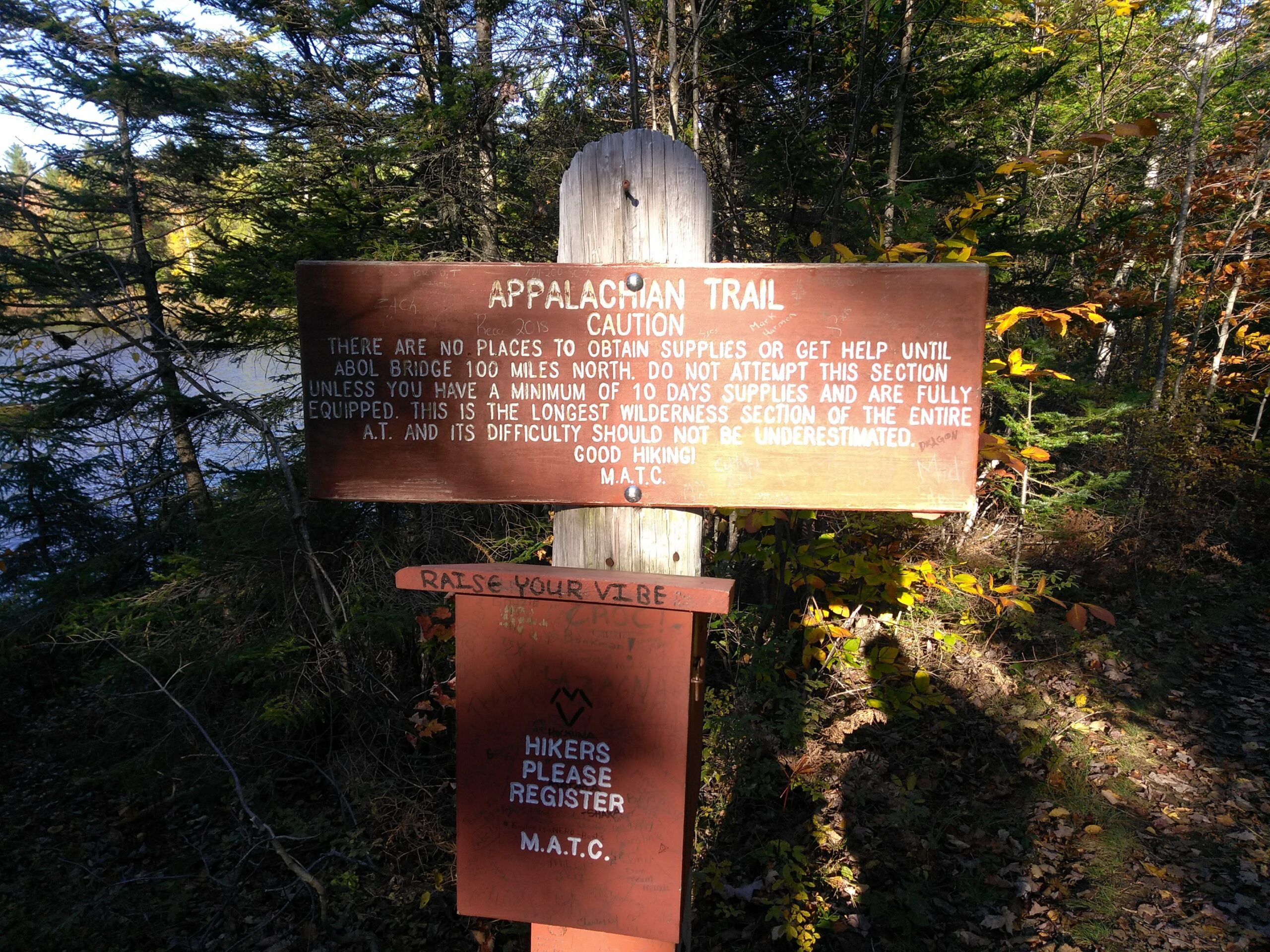 AT trail sign
